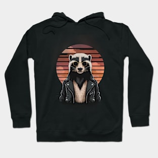 Cool retro honey badger Hoodie